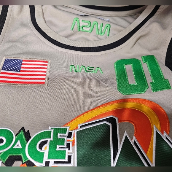 Headgear Nasa Collaboration Space Jam Classic Embroidered Basketball Jersey 4XL - Picture 3 of 8